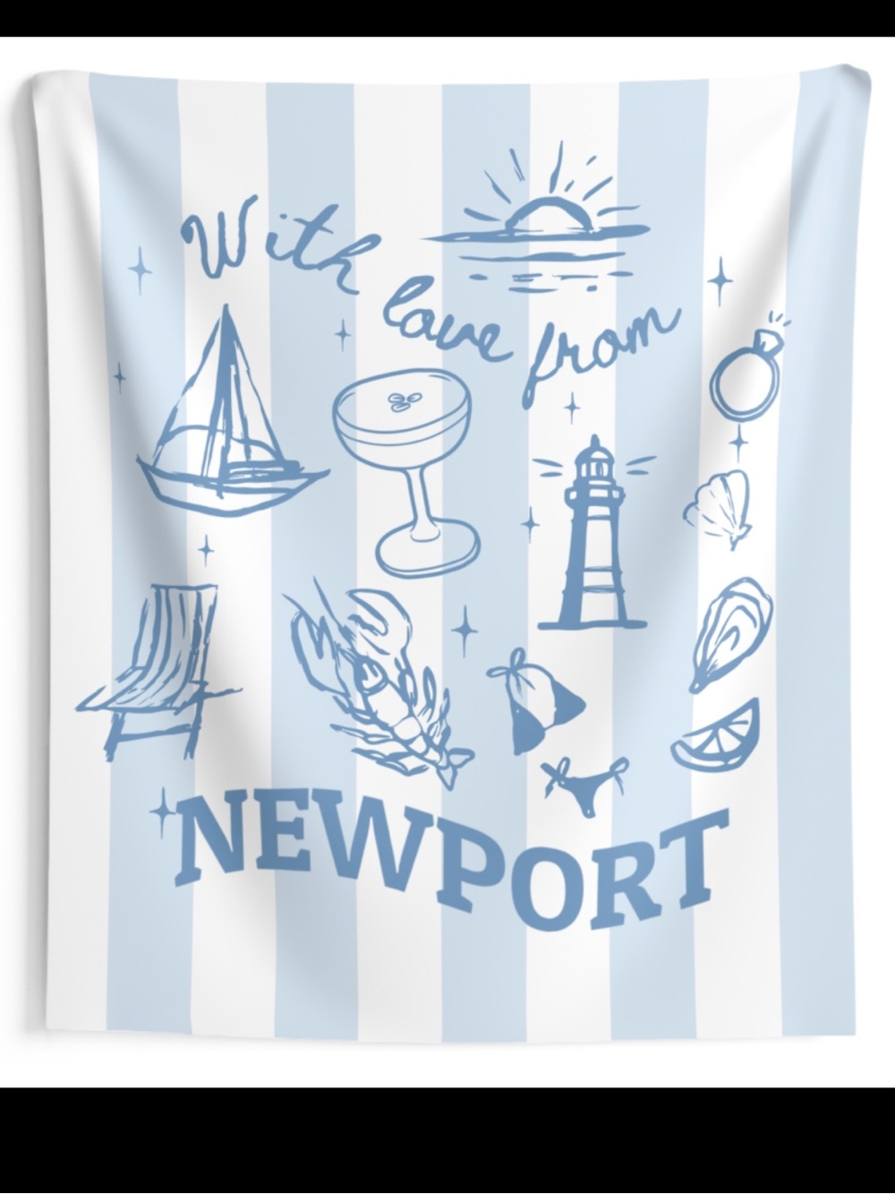 Newport Coastal Bachelorette Banner Decor